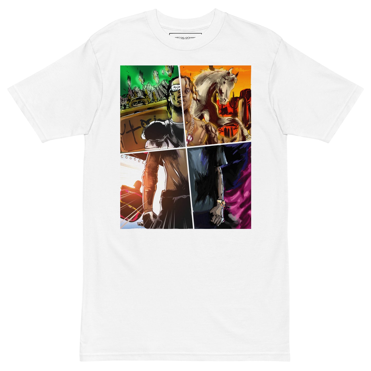 Travis Fragments Heavyweight T-Shirt - AKARTS Comics