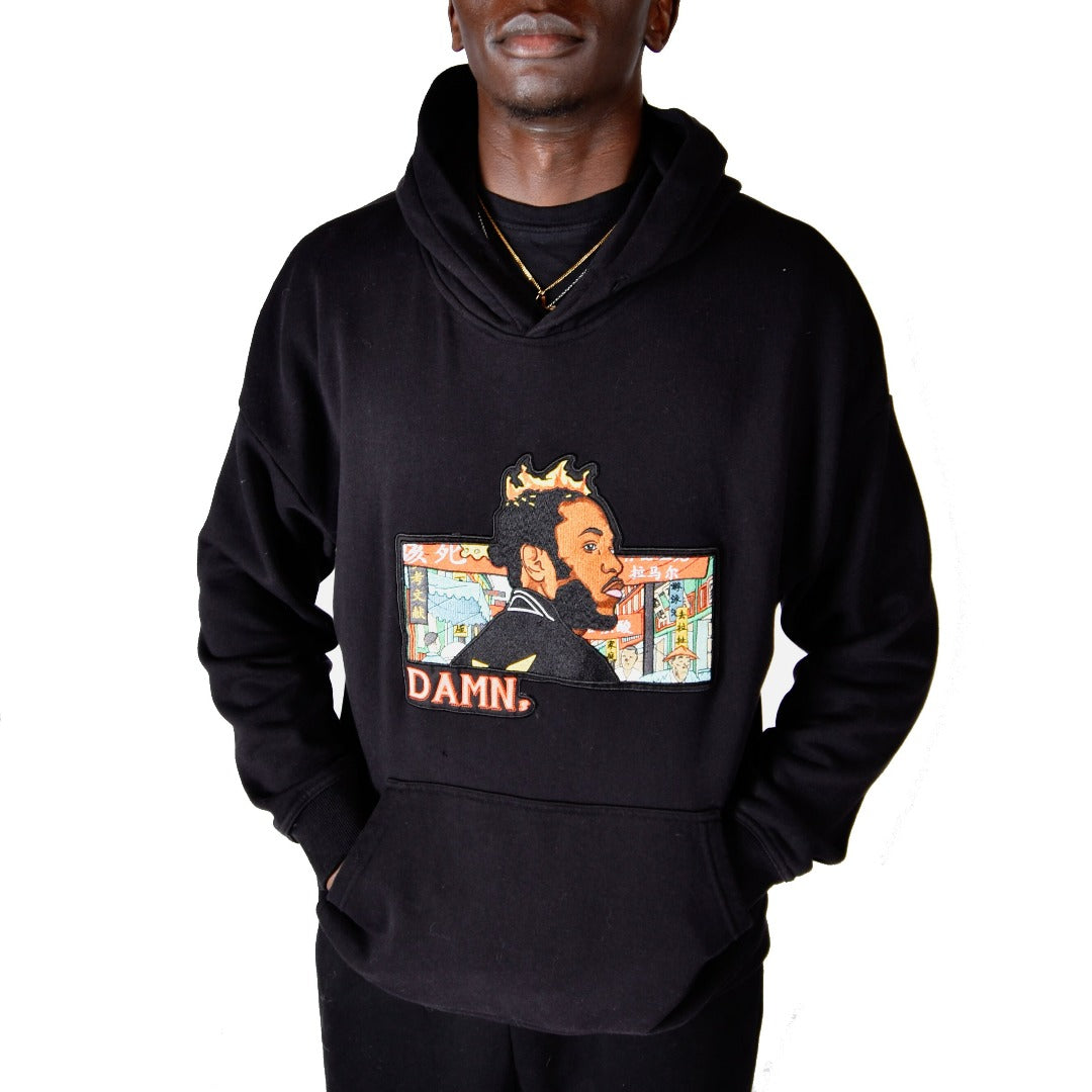 "DAMN" Kung Fu Kenny Embroidered Hoodie - AKARTS Comics
