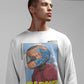 model wearing frank ocean blong long sleeve t-shirt by akarts